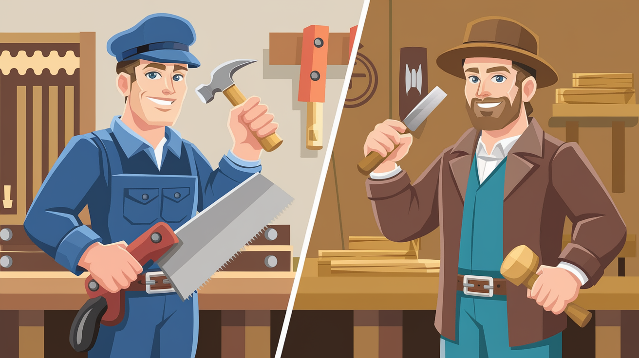 Carpentry vs. Woodworking