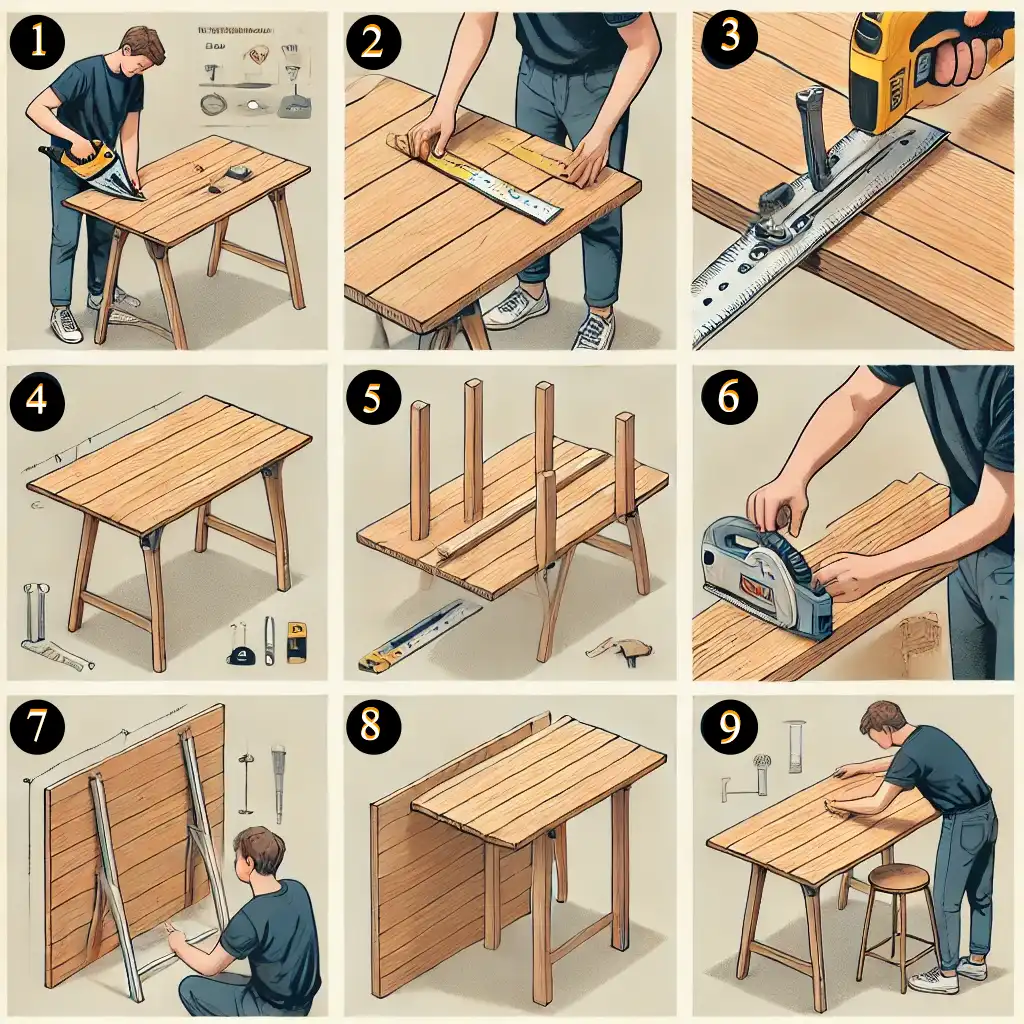 Folding Wooden Table